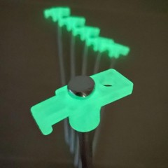 6-Pack Tent Stakes Heavy Duty 10.5&Prime; Steel Pegs with Glow-in-Dark Heads for Ou…
