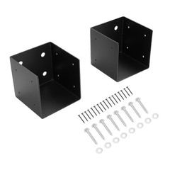 2 PK Heavy Duty 11 Gauge Pergola Wall Mount Bracket Support for 6×6 Wooden Post