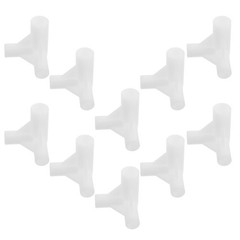 10Pcs White Plastic Bed Net Pole Tee Connector Strong Three Way Joint for Canopy