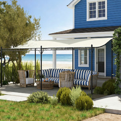 Wooden Gazebo Swanky Curve Design Complements Outdoor Decor For Grill Barriers