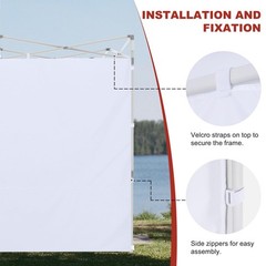 ABCCANOPY Instant Canopy SunWall 10×10 FT, 1 Pack Sidewall Only, 10×10, White