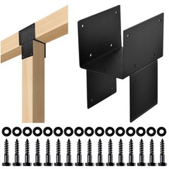 4 Pack Heavy Duty 5.5X5.5 Stainless Steel Post Caps Tie Bracket For Wood Beams