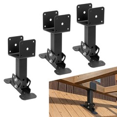 3PCS Heavy Duty Roof Riser Brackets Adjustable Beam Mount For Pergola Gazebo
