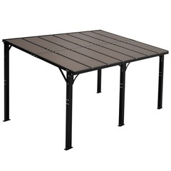 14×10 FT Hardtop Gazebo, Tinted Polycarbonate Roof, Rust-Resistant Aluminum